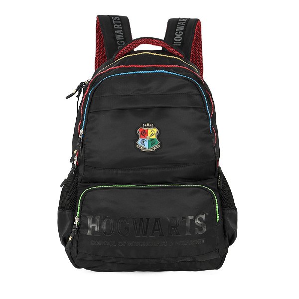 Mochila de Costas Luxcel Harry Potter Hogwarts Logo Preto