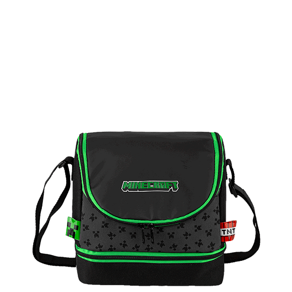 Lancheira Escolar Sestini Minecraft Y Icons Preto