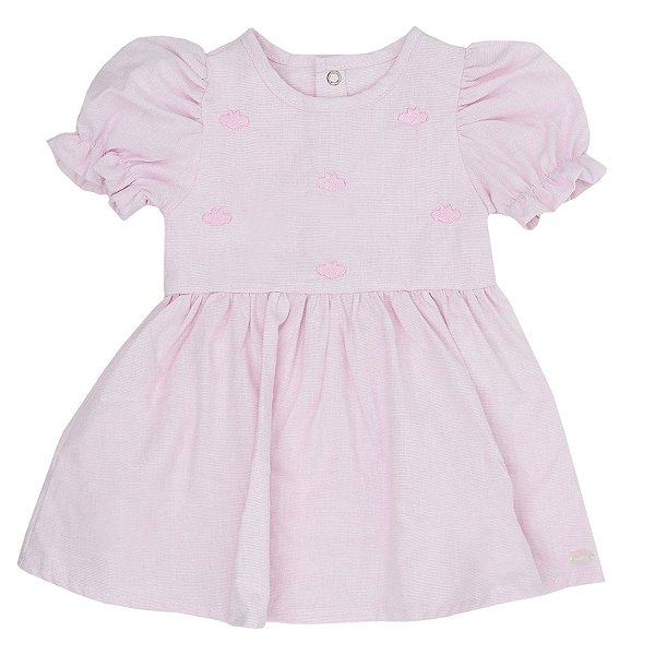 Vestido Baby Lilica Ripilica Grow Up Com Cobre Fralda Rosa