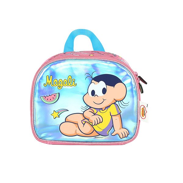 Lancheira Escolar Luxcel Turma da Mônica Relevo Azul