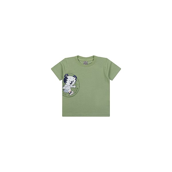Camiseta Manga Curta Tigor T Tigre New Fun Baby Verde