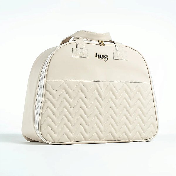 Mala de Maternidade Hug Extra Grande Zig Zag Bege
