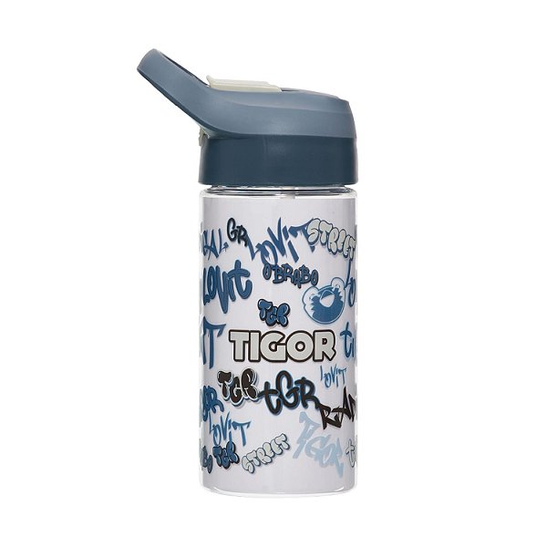 Garrafa Com Canudo Tritan Tigor T Tigre Street Azul
