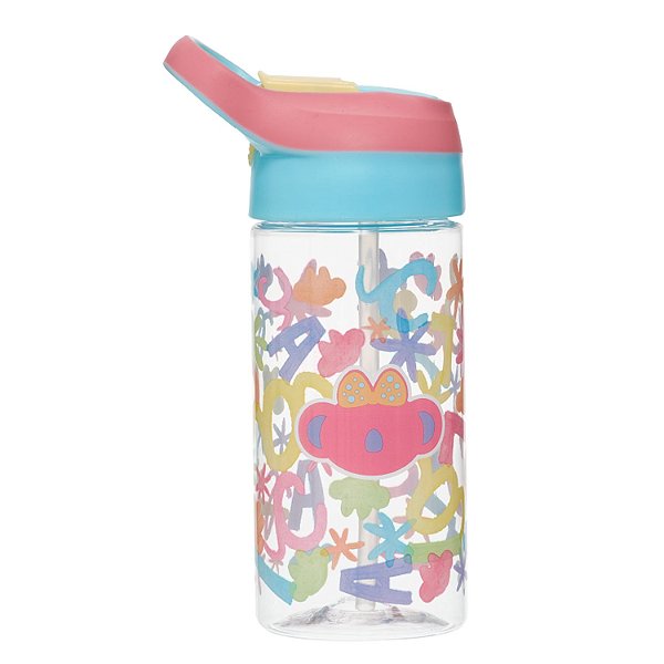 Garrafa Com Canudo Tritan Lilica Ripilica Florescer Colorido