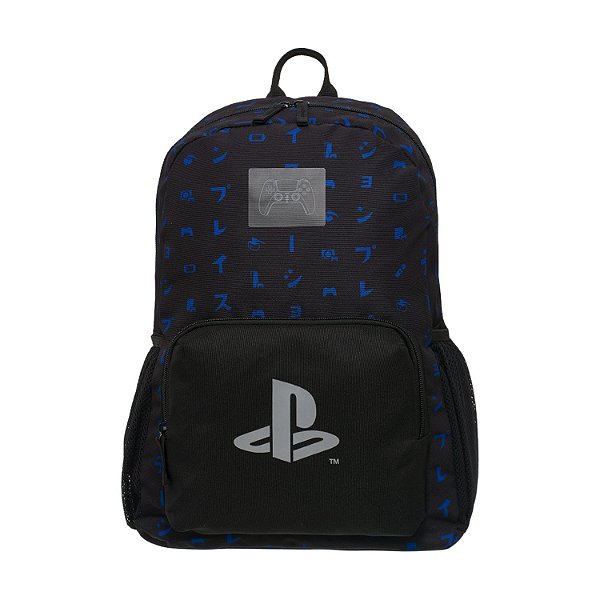 Mochila de Costas Pacific Playstation Hardware Preto e Azul