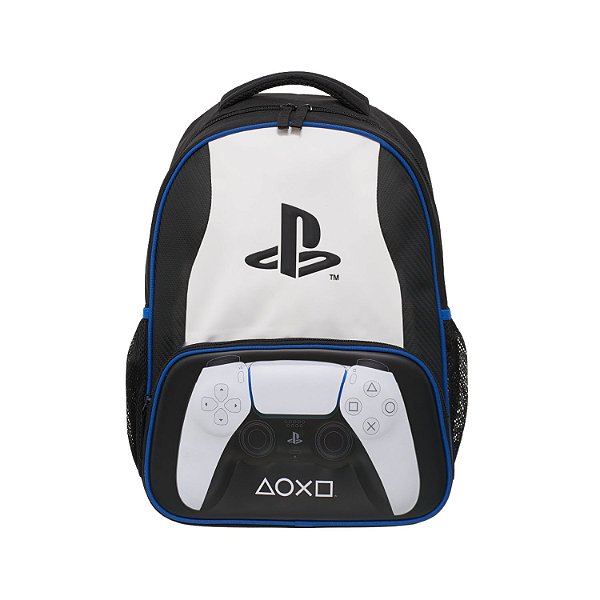 Mochila de Costas Pacific Playstation Pulse Preto e Branco