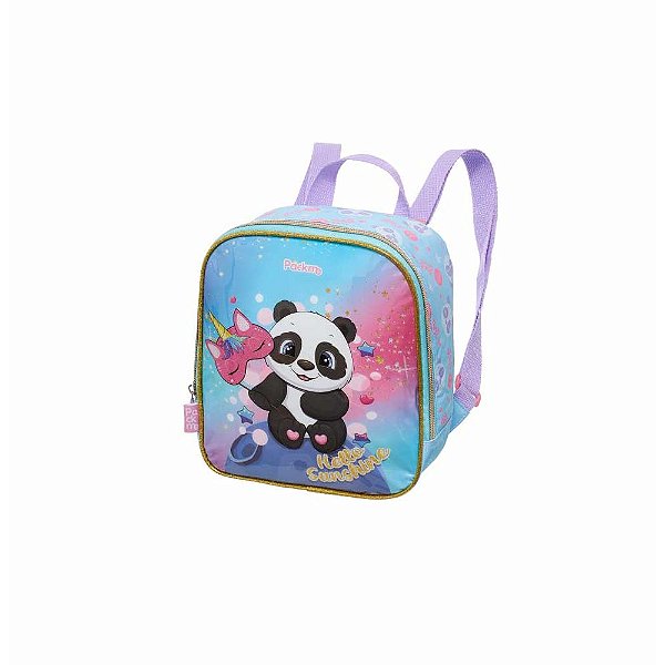 Lancheira de Costas Pack Me Panda Fantasy Colorido