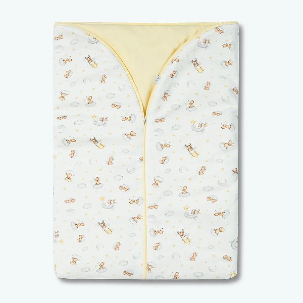 Porta Bebê Hug Noite Estrelada Amarelo Canário