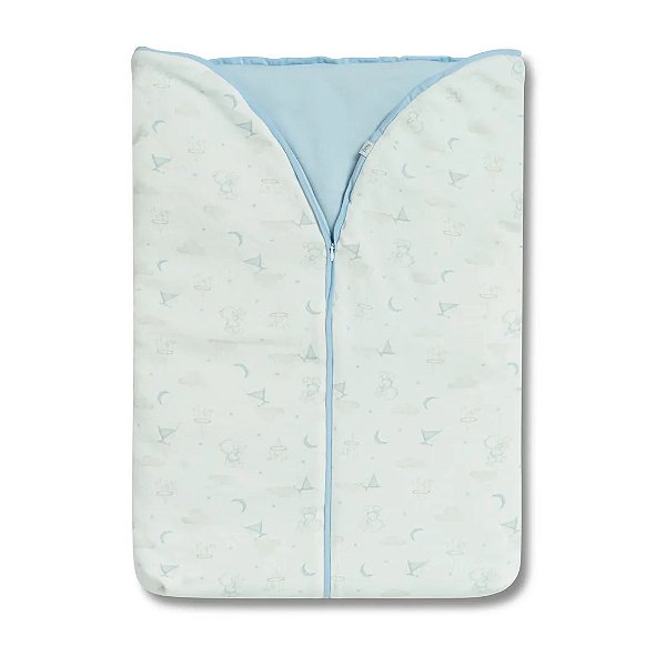 Porta Bebê Hug Voando Nas Nuvens Azul