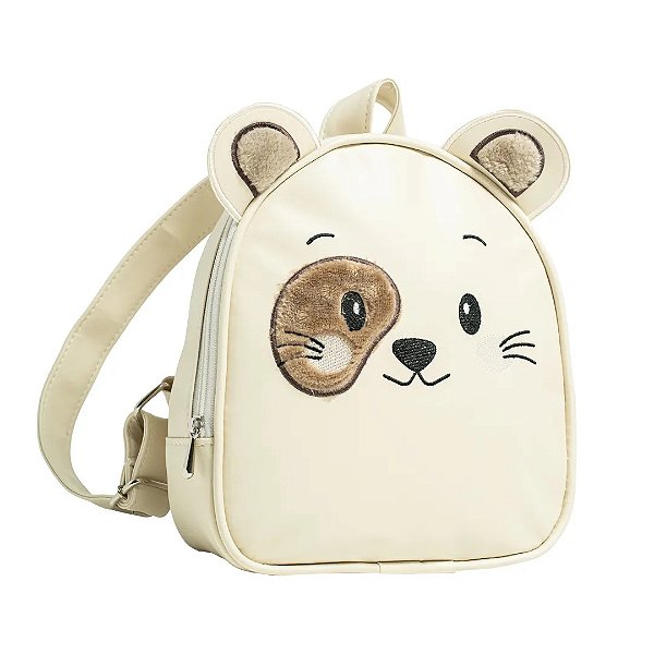 Mochila de Passeio Hug Fun Cachorro Bege