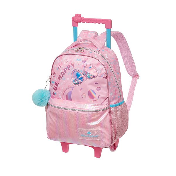 Mochila de Rodinhas Lilica Ripilica Com Alças Charming Rosa