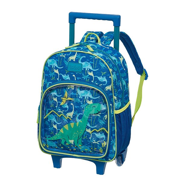 Mochila Rodinha Pacific Com Alças Tiptop Floresta Jurassica