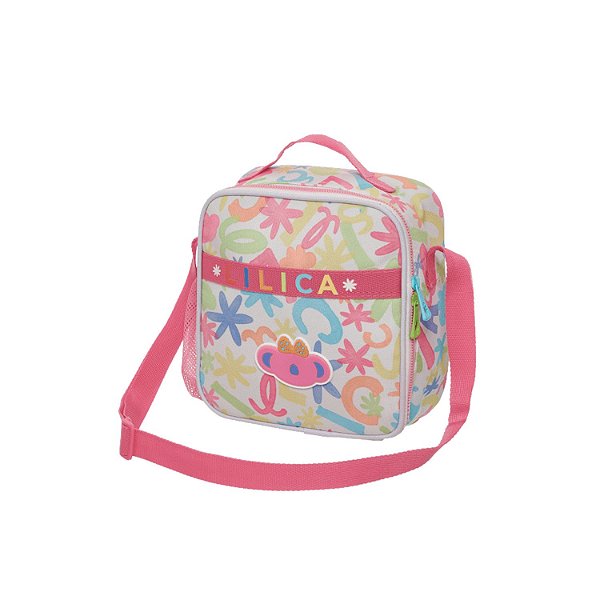 Lancheira Transversal Lilica Ripilica LovIt Florescer Rosa