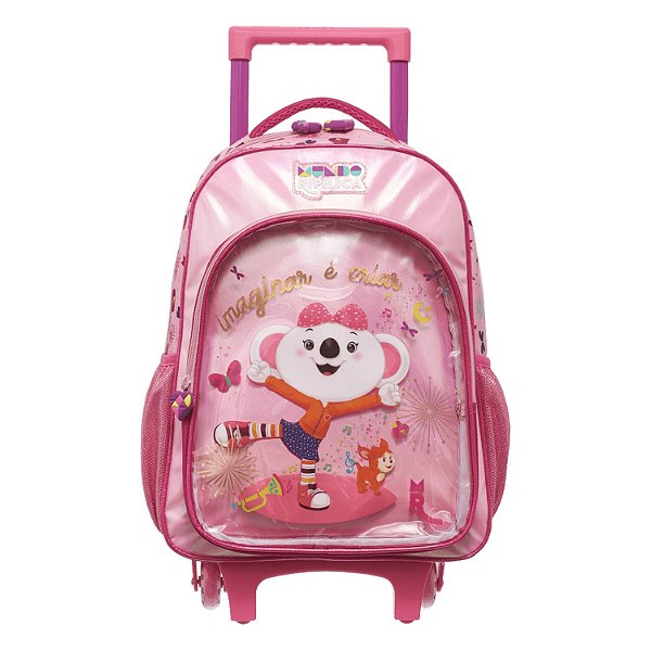 Mochila de Rodinhas Mundo Lilica Ripilica Brincar Rosa
