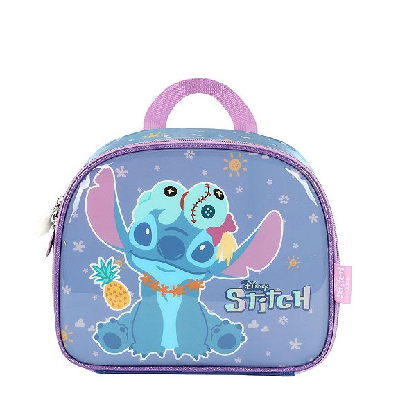 Lancheira Escolar Luxcel Stitch Aloha Violeta