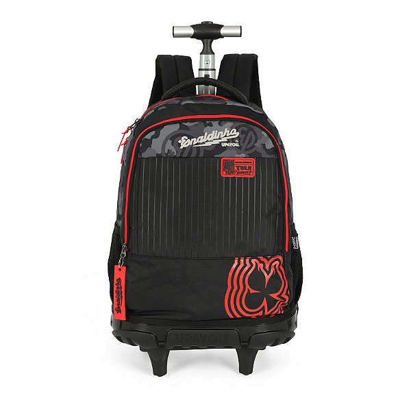Mochila de Rodinhas Com Alça Luxcel By Enaldinho Preto