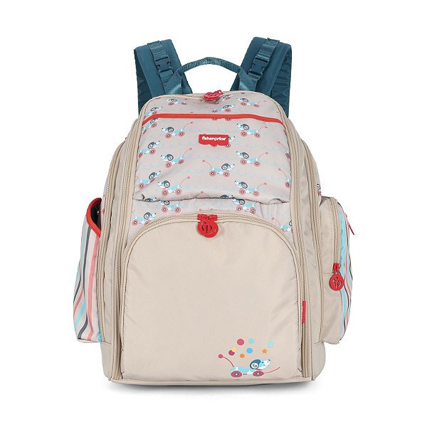 Mochila de Maternidade Luxcel Fisher Price Baby Bag Bege