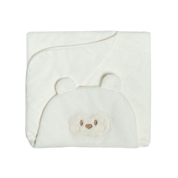 Toalha de Banho Hug Com Capuz Confort Sec Off White