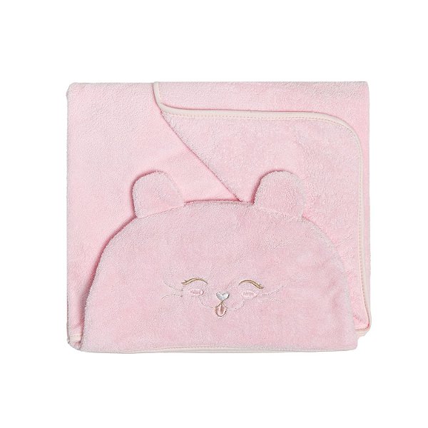 Toalha de Banho Hug Com Capuz Confort Sec Rosa