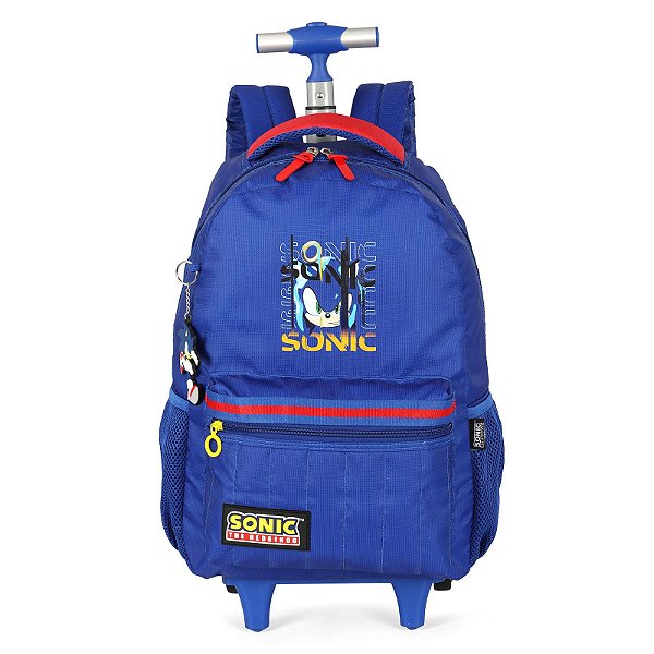 Mochila de Rodinhas Com Alça Luxcel Sonic The Hedgehog Azul