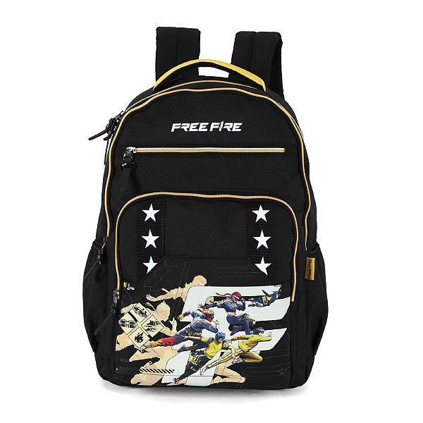 Mochila de Costas Luxcel Free Fire Preto