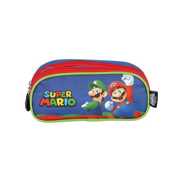 Estojo Escolar Luxcel Super Mario Bros Azul