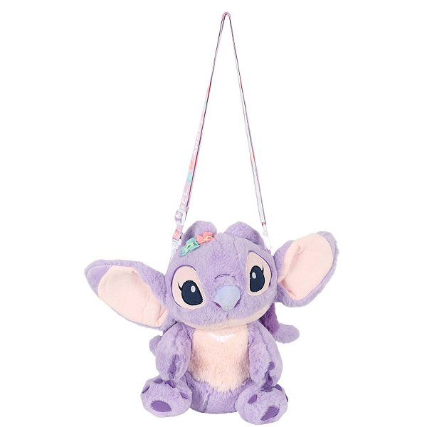 Bolsa Transversal Luxcel Angel Stitch de Pelúcia Roxo