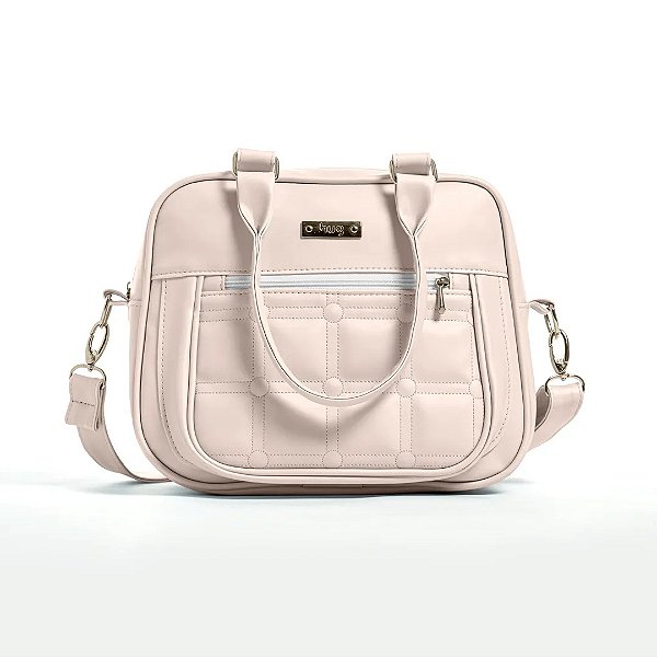 Bolsa de Maternidade Hug Média Caramelo Rosa