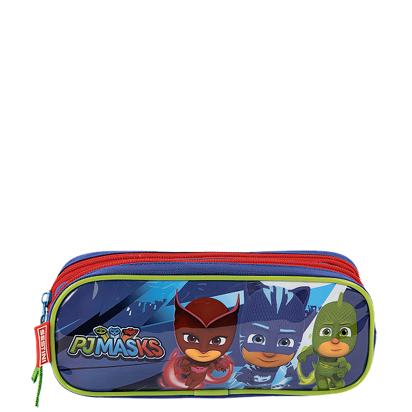Estojo Escolar Sestini 2 Compartimentos PJ Masks Colorido