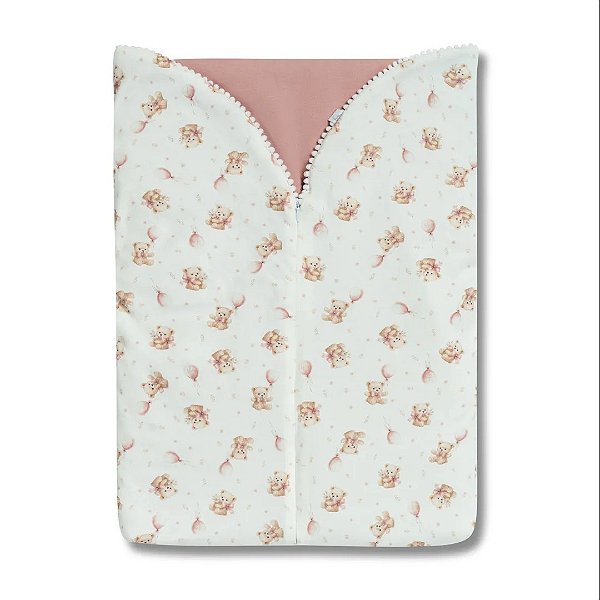 Porta Bebê Hug Sonho De Ursa Rosa