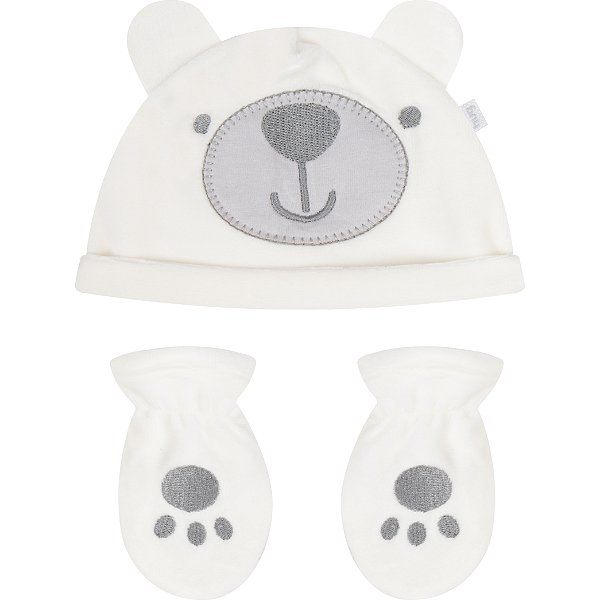 Kit Touca E Luva Hug Fleece Luxo Off White
