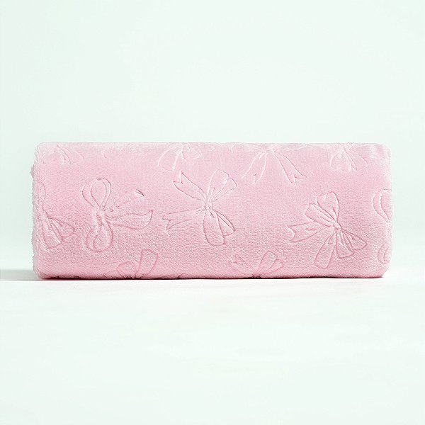 Cobertor Hug Fleece Abraço de Urso Rosa