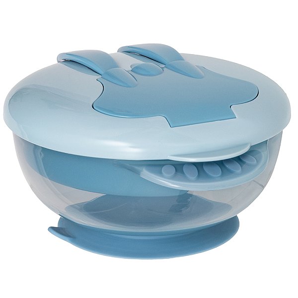 Kit Refeição Buba Com Talher e Compartimento Azul