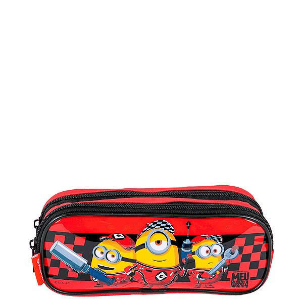 Estojo Escolar Sestini 2 Comp Meu Malvado Favorito Vermelho