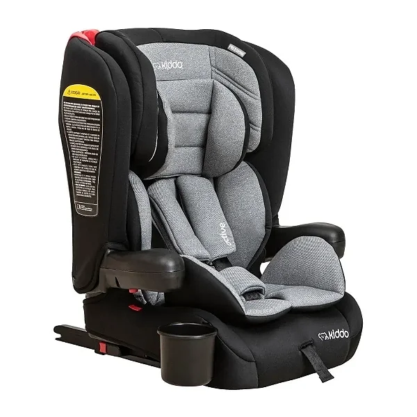 Cadeirinha Para Carro Kiddo Active 9 a 36Kg Cinza e Preto