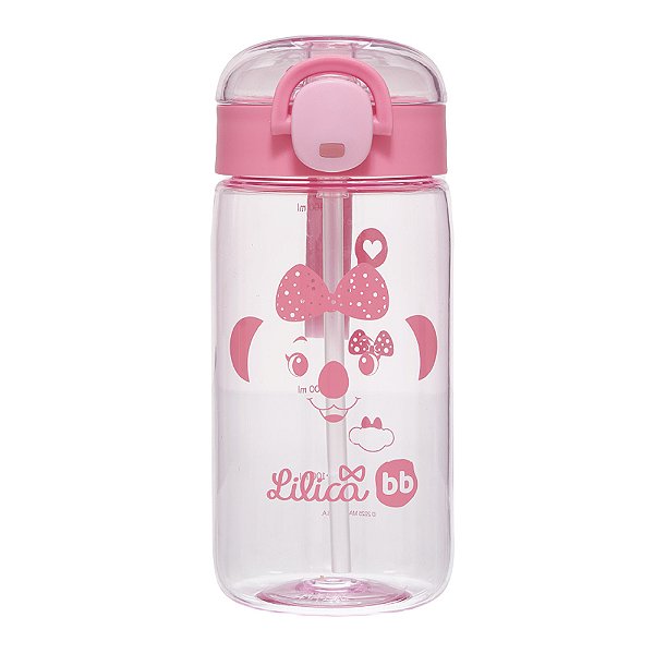 Garrafa Com Canudo Lilica Ripilica 460ML Little Rosa