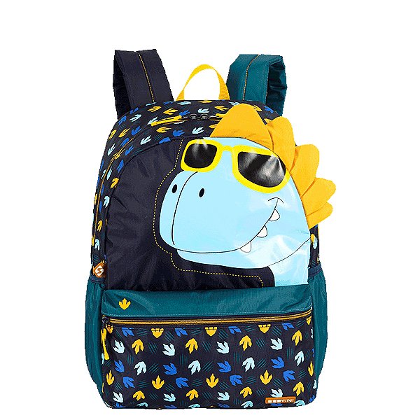 Mochila de Costas Sestini M Plus Dino Colorido