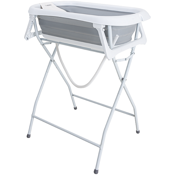 Banheira de Bebê Kiddo Flex Plus Com Suporte Cinza