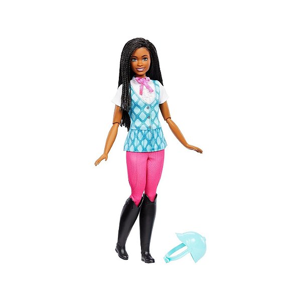 Boneca Barbie Mattel Broklyn Equitação Colorido