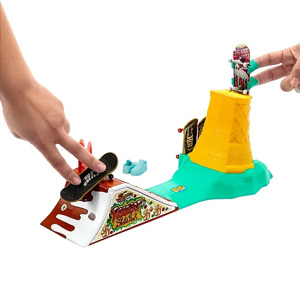 Hot Wheels Pista Skate Mattel Conjunto De Rampas Colorido