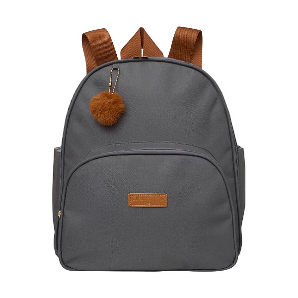 Mochila de Maternidade Pirulitando Baby Família Cinza
