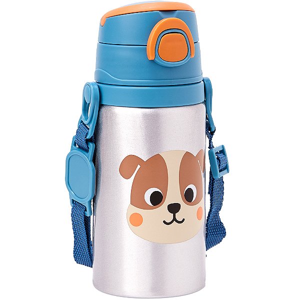Garrafa de Alumínio Buba Zoo Cachorro Azul
