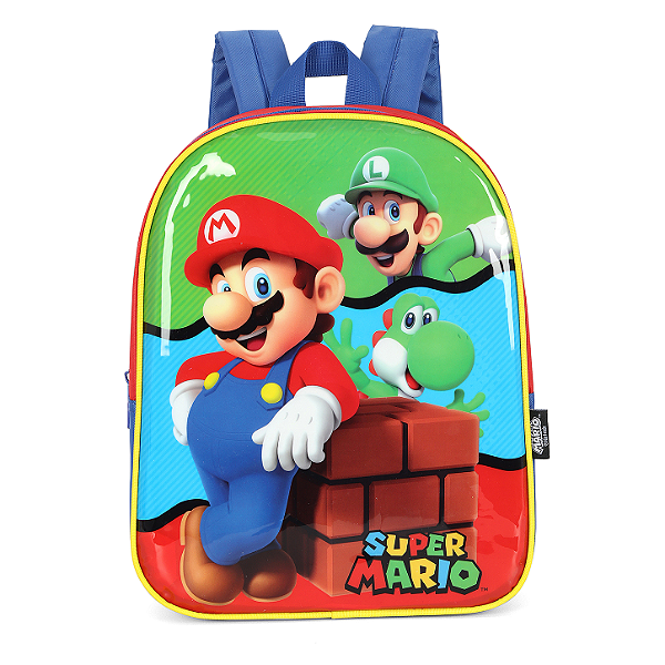 Mochila de Costas Luxcel Mario Bros Petit Vermelho