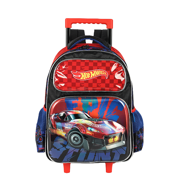 Mochila de Rodinhas Com Alça Luxcel Hot Wheels Stt Vermelho