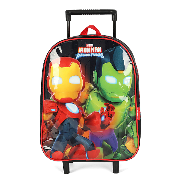 Mochila Rodinhas Sem Alça Luxcel Petit Avengers Preto