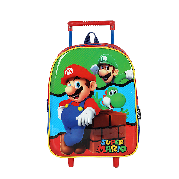 Mochila Rodinhas Sem Alça Luxcel Petit Mário Vermelho