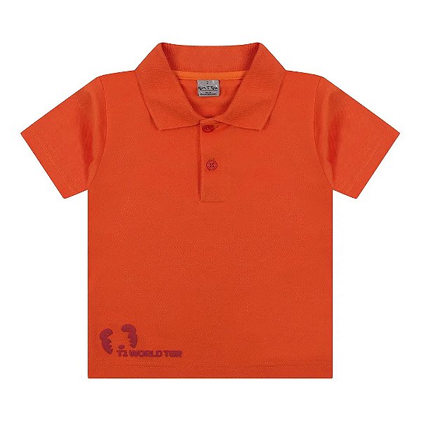 Camiseta Gola Polo Tigor T Tigre T1 Laranja