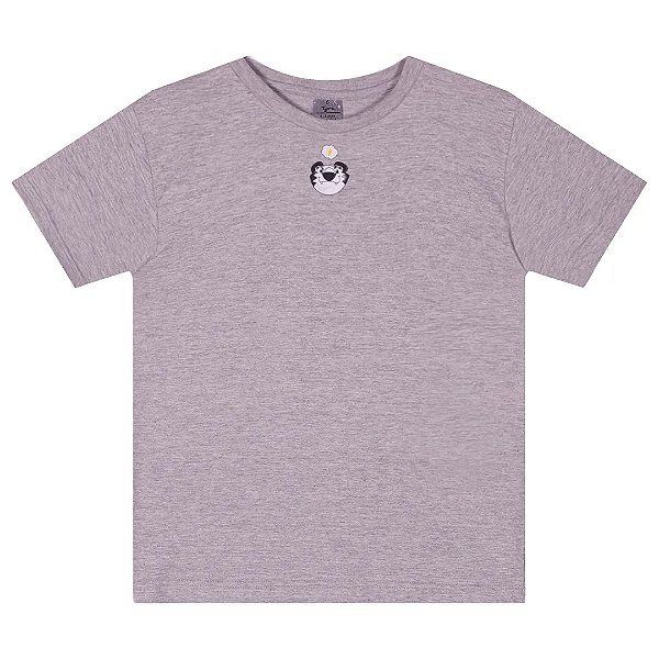 Camiseta Manga Curta Tigor T Tigre Logo Basic Cinza