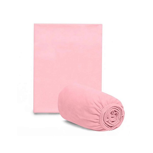 Jogo de Lençol Hug Fronha Para Mini Berço Rosa