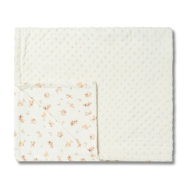 Cobertor Hug Fleece Dots Fun Chá Da Tarde Off White